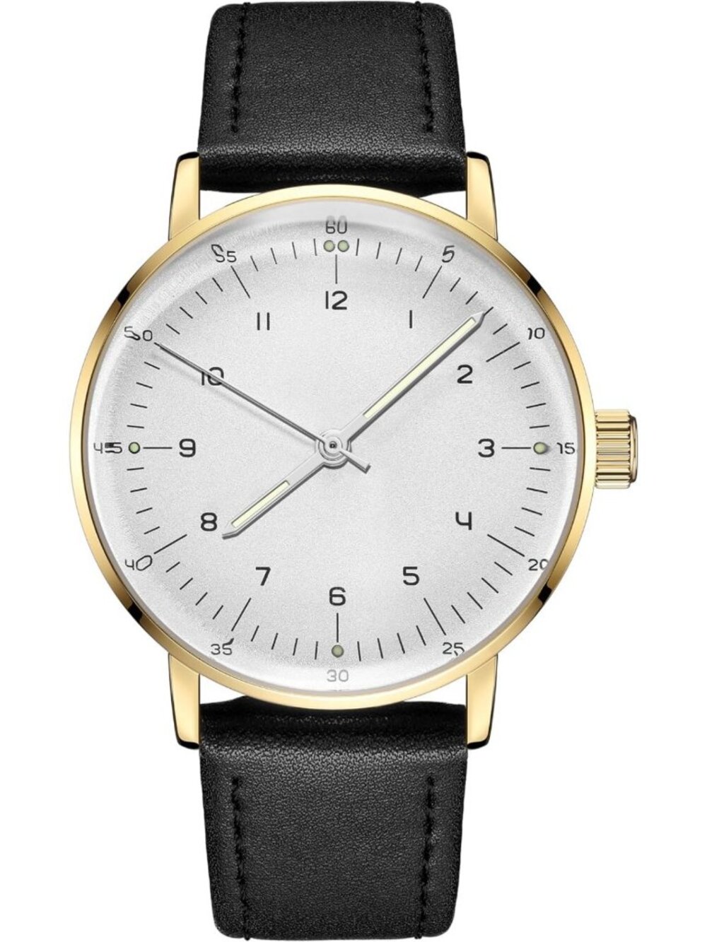 Vintage Mechanical Watch with Domed Glass, 40mm Case, Casual Minimalist Design